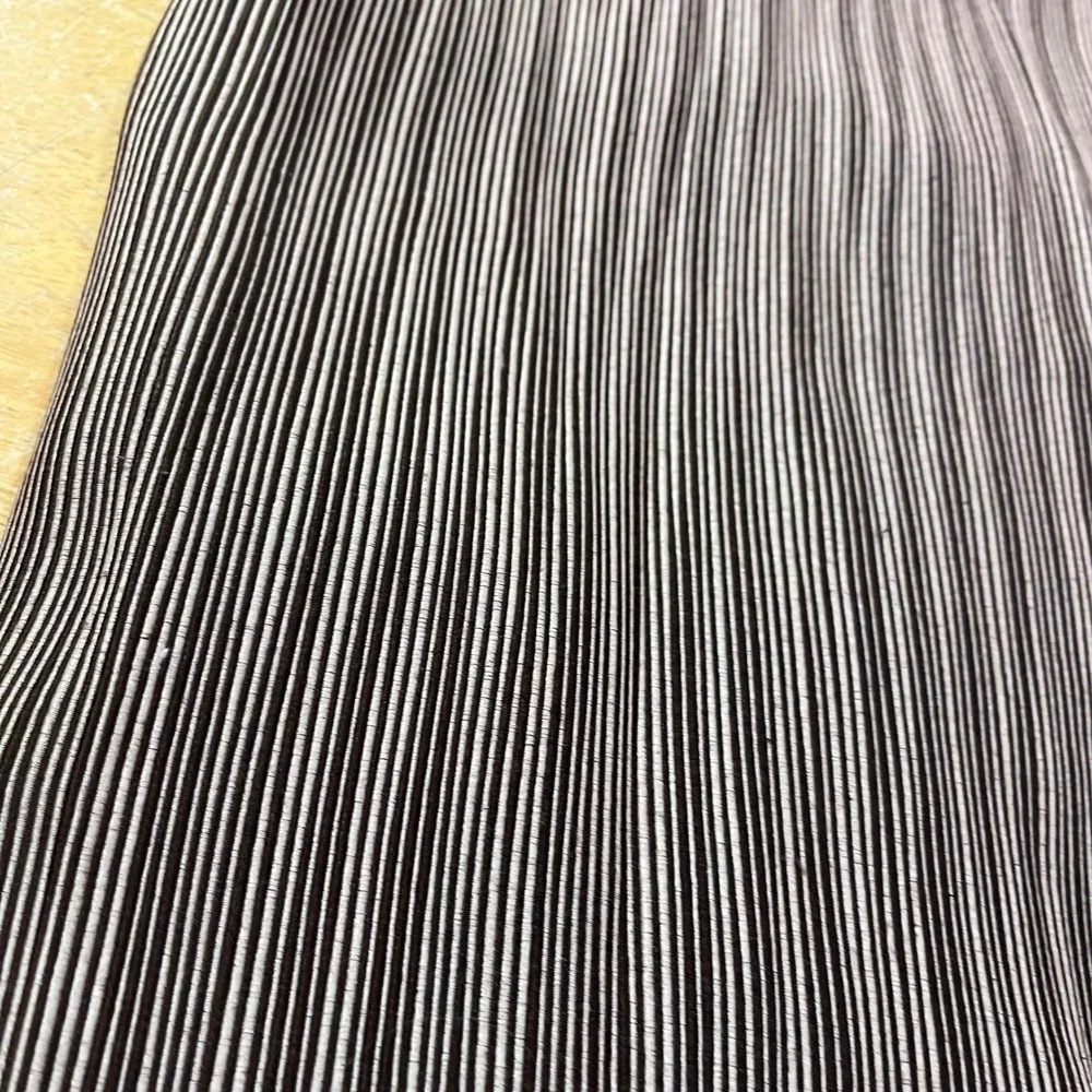 Jaclyn Smith Today Curtain Panels 2pc 54x63 Brown White Pinstripe Ribbed Grommet